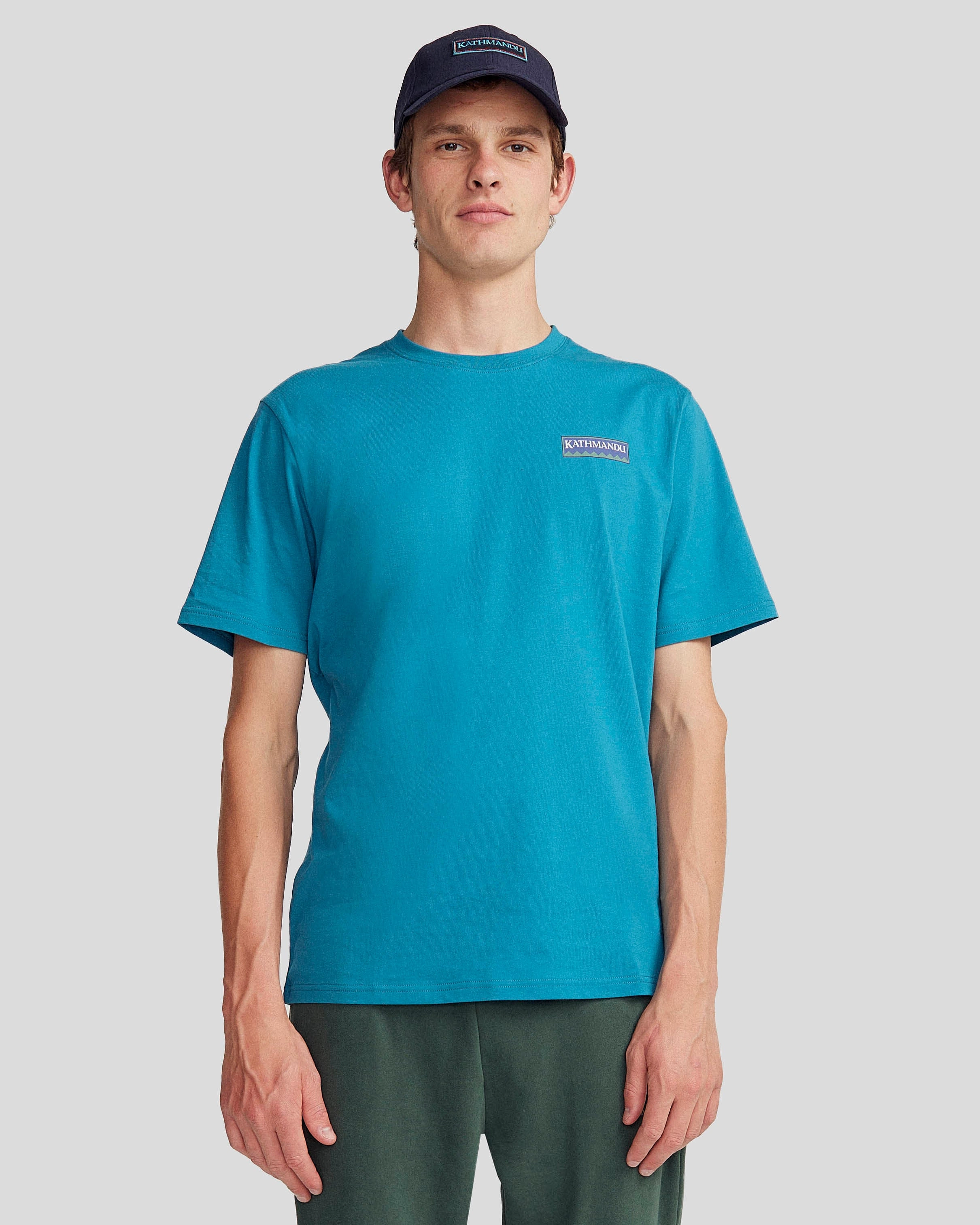 Men's Heritage Organic Cotton T-shirt - Dark Eddy Ribbed Knit Fabric CarbonNeutral Production