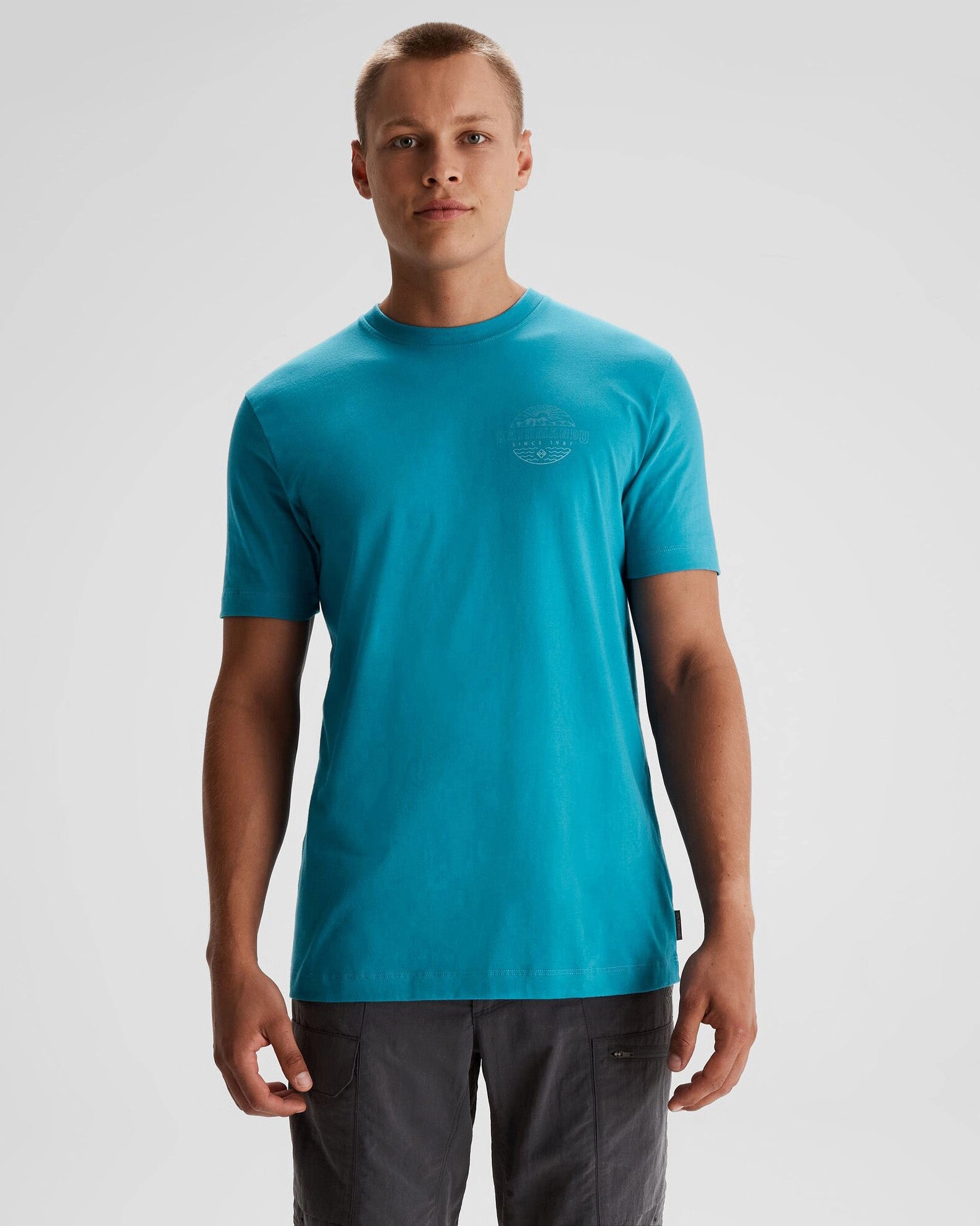 ZipClosure Men's Kathmandu Logo Faded Organic Cotton T-shirt - Eddy