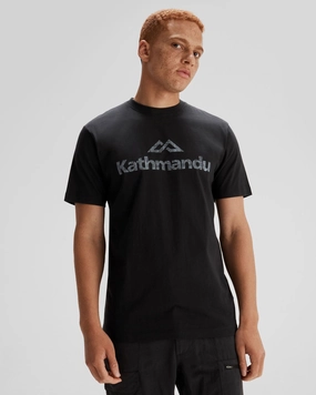 Men's Logo Organic Cotton T-shirt - Black Stingray Durable Weave