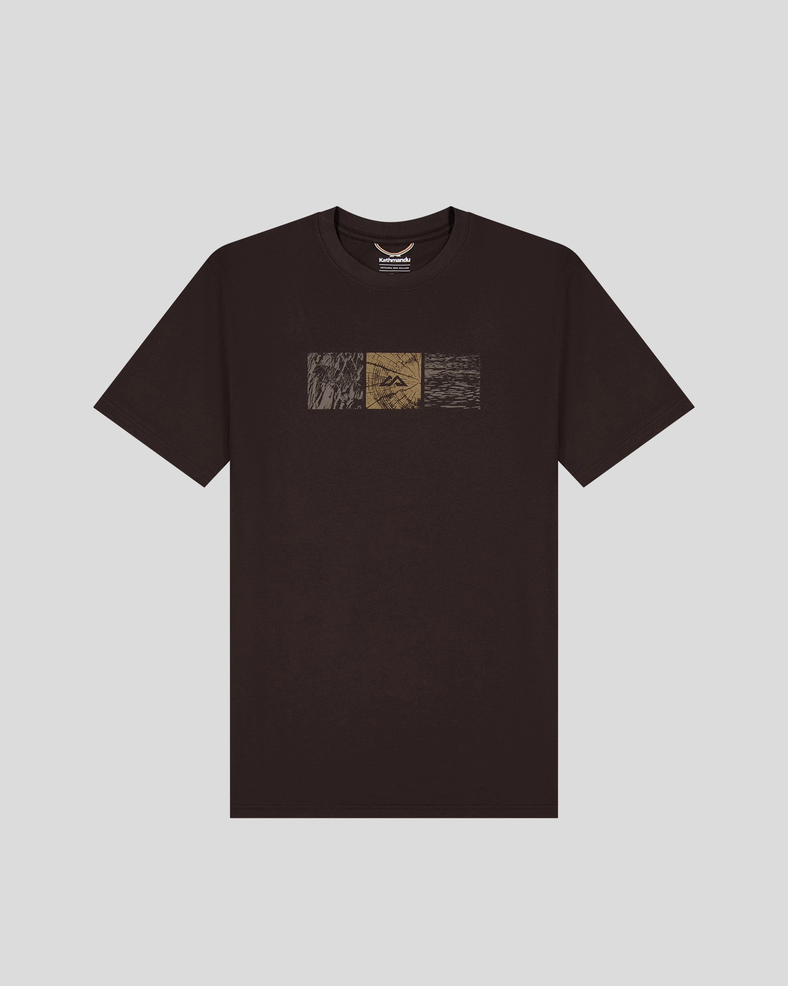 Organic Cotton Fiber Men's Mountain Photo Organic Cotton T-Shirt - Cold Brew
