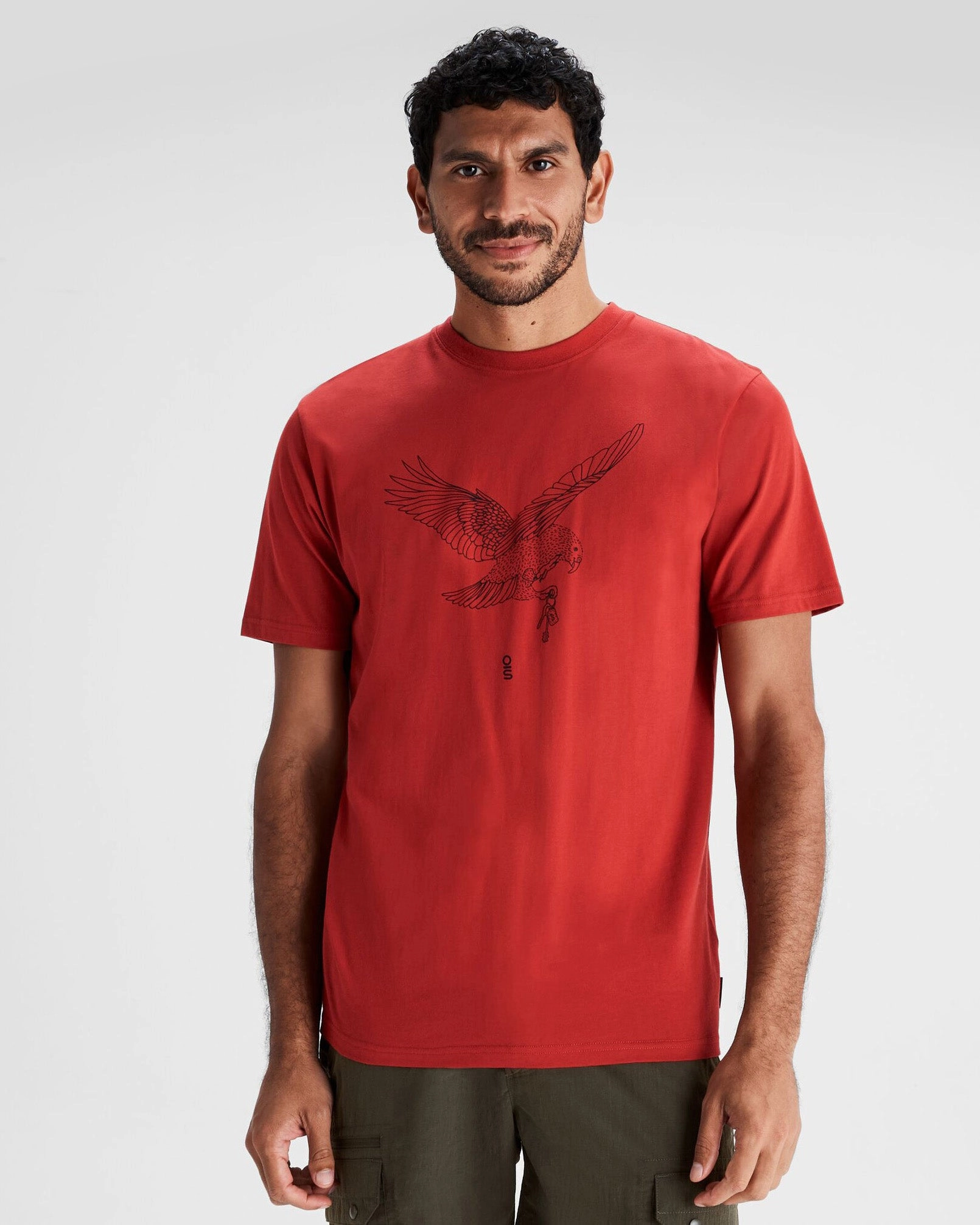 Men's O.Smither Kea Organic Cotton T-shirt - Spicy Chilli Pepper Reinforced Seams SunProtective
