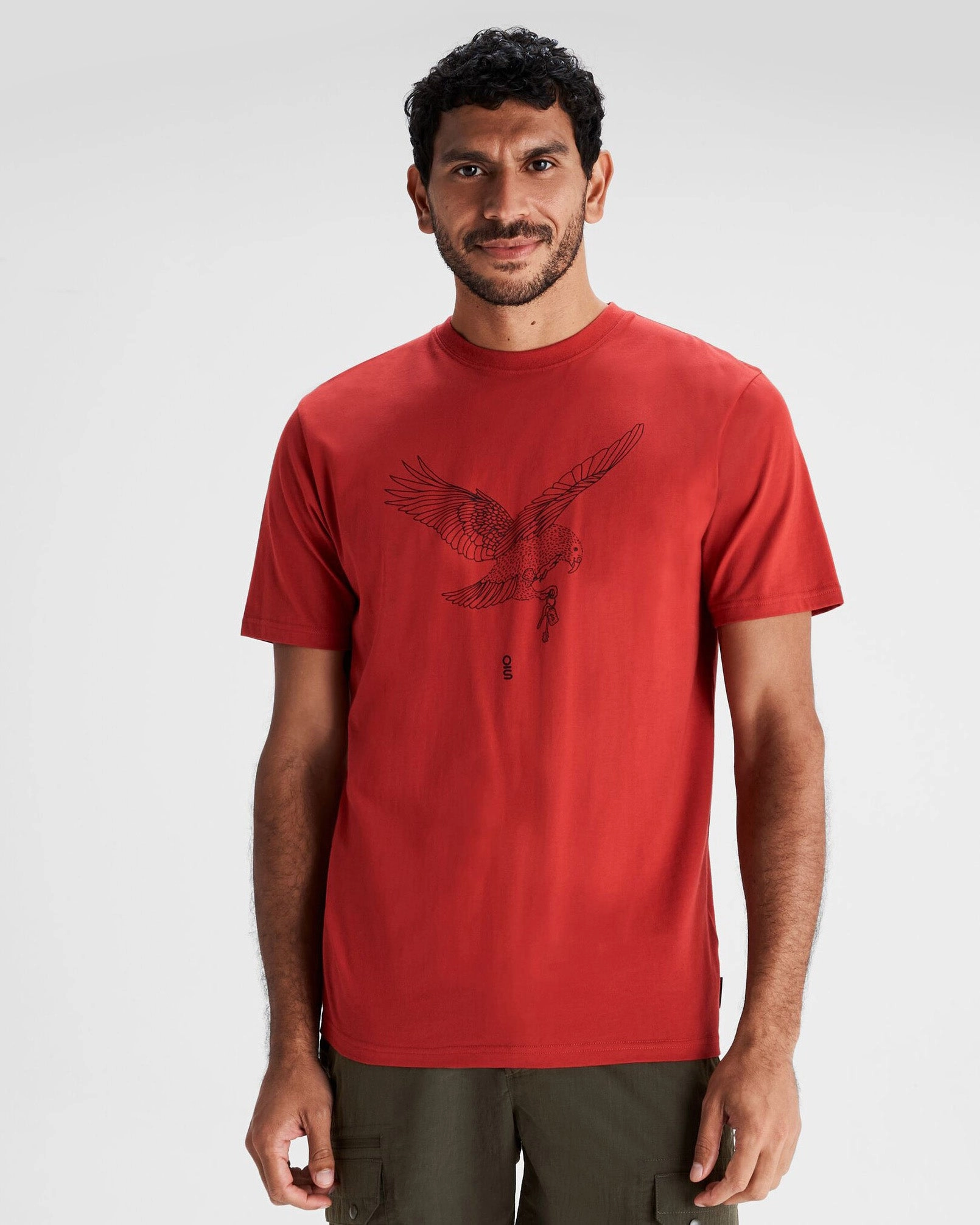 Men's O.Smither Kea Organic Cotton T-shirt - Spicy Chilli Pepper High Stretch Fabric Classic Crewneck Design