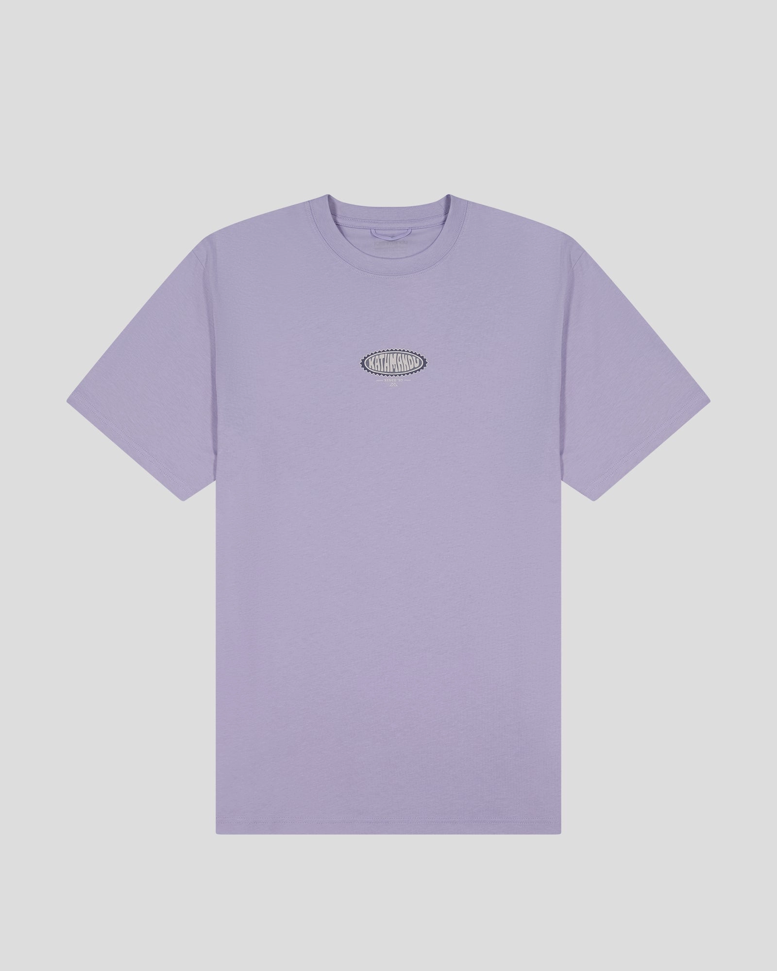 Men??s Retro Badge Organic Cotton T-Shirt - Dusty Lilac QuickRelease Butter Soft Handfeel