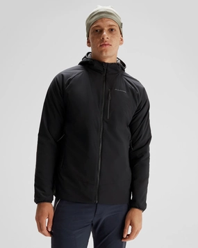 Non Irritating Edging Bomber Cut Men's Seeker PrimaLoft? Active Hooded Jacket - Black Stingray