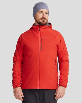 Sport Fit Reinforced Elbows Men's Seeker PrimaLoft? Active Hooded Jacket - Spicy Chilli Pepper