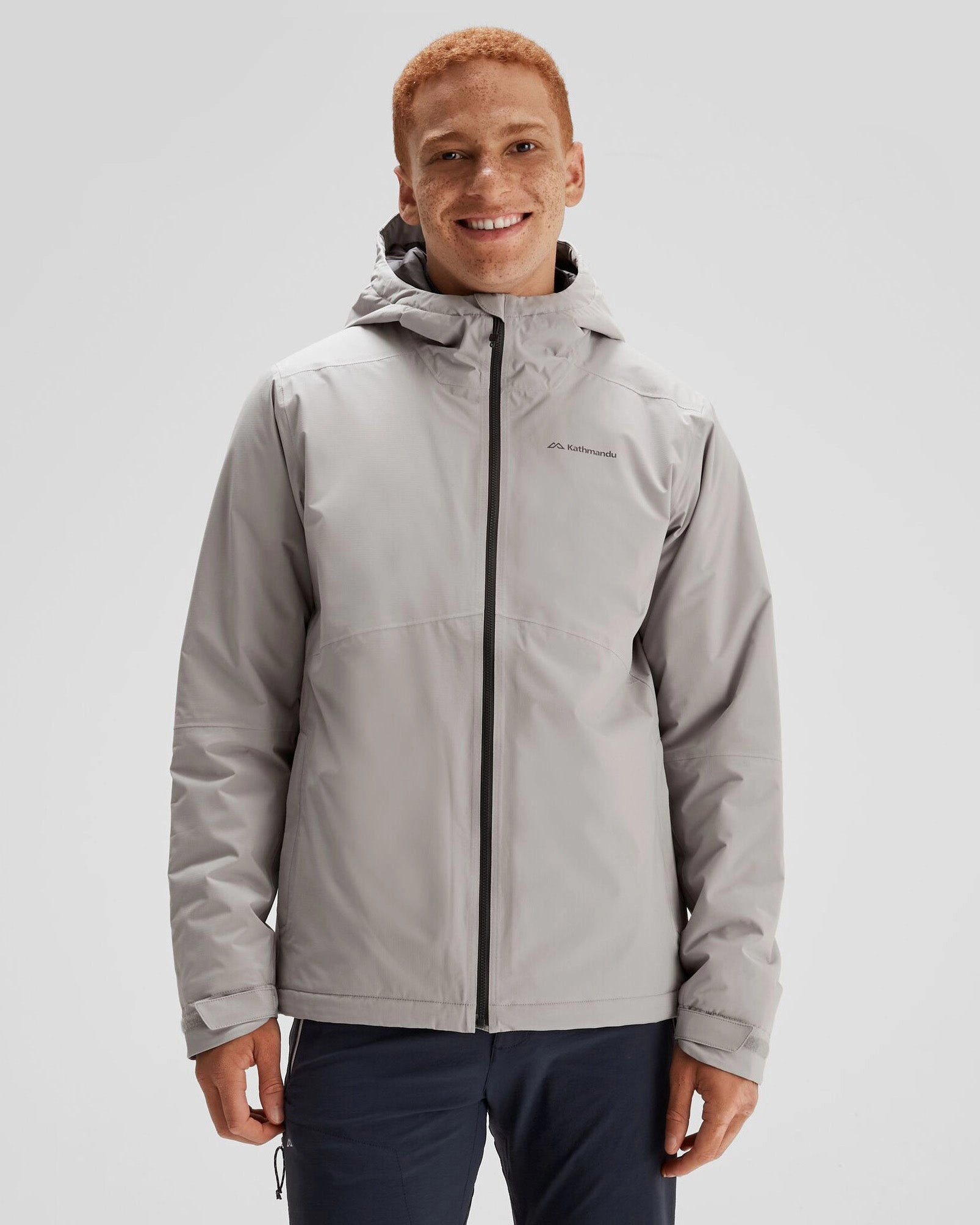 Softshell Construction MultiPocketLayout Men's Trailhead 2L Insulated Rain Jacket - Steel Grey