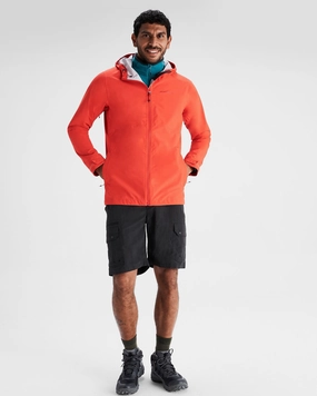 Hooded Comfort Fit Men's Trailhead Stretch 2.5-layer Rain Jacket - Hut Orange