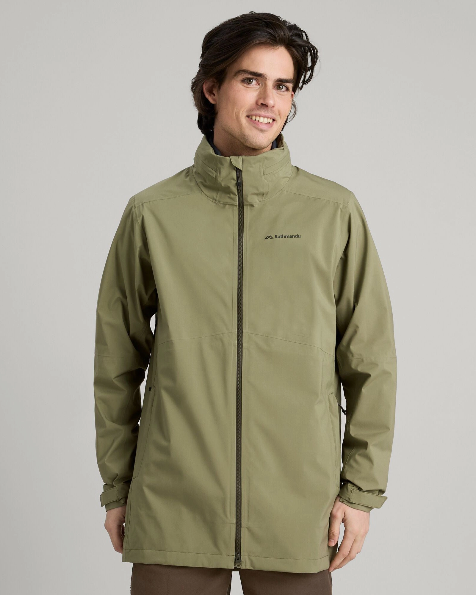 Classic Cut Men's Trailhead Stretch 2.5-layer Rain Parka - Beech