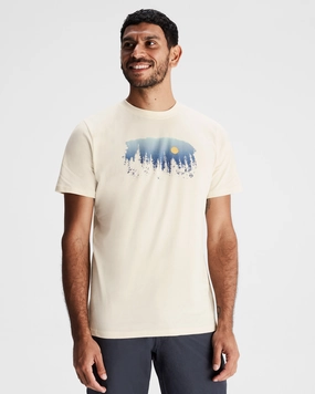 Men's Tree Line Organic Cotton T-shirt - Natural Resilient Elasticity AntiSnag Fabric