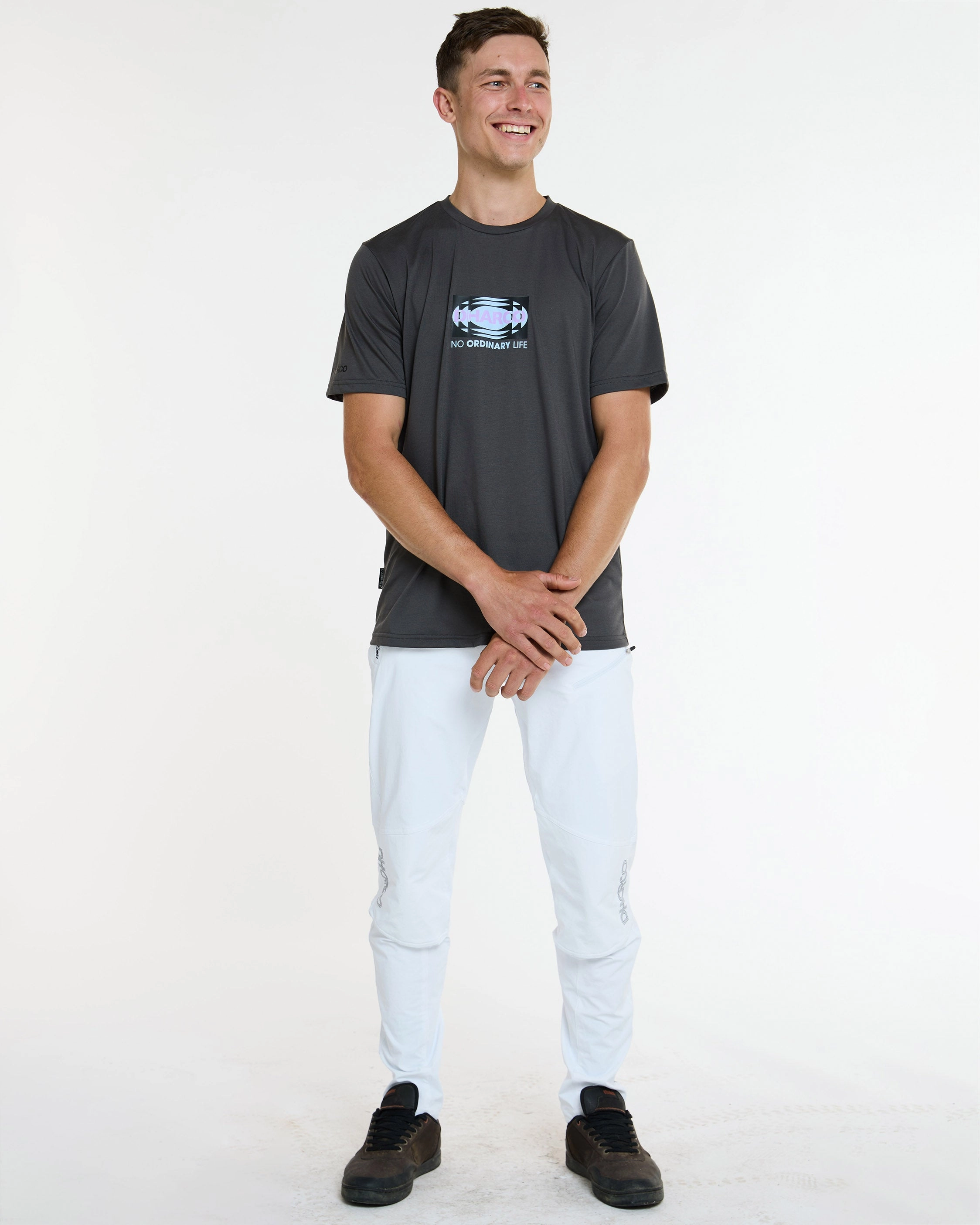 Mens Short Sleeve Tech Tee | Charcoal Classic Chic