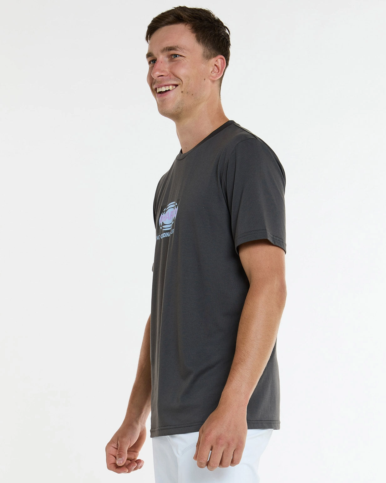 Light Flex Mens Short Sleeve Tech Tee | Charcoal