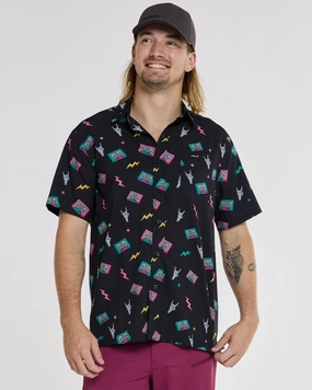 Hooded Neckline Gradient effect Mens Tech Party Shirt | Mix Tape