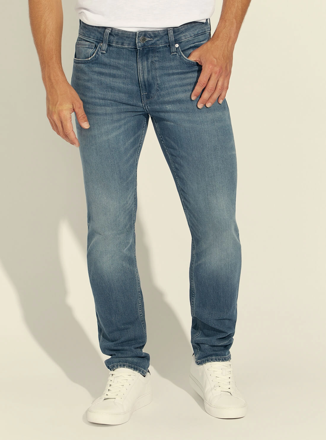 Mid-Rise Slim Tapered Denim Jeans In Silverstar Wash Wardrobe Choice