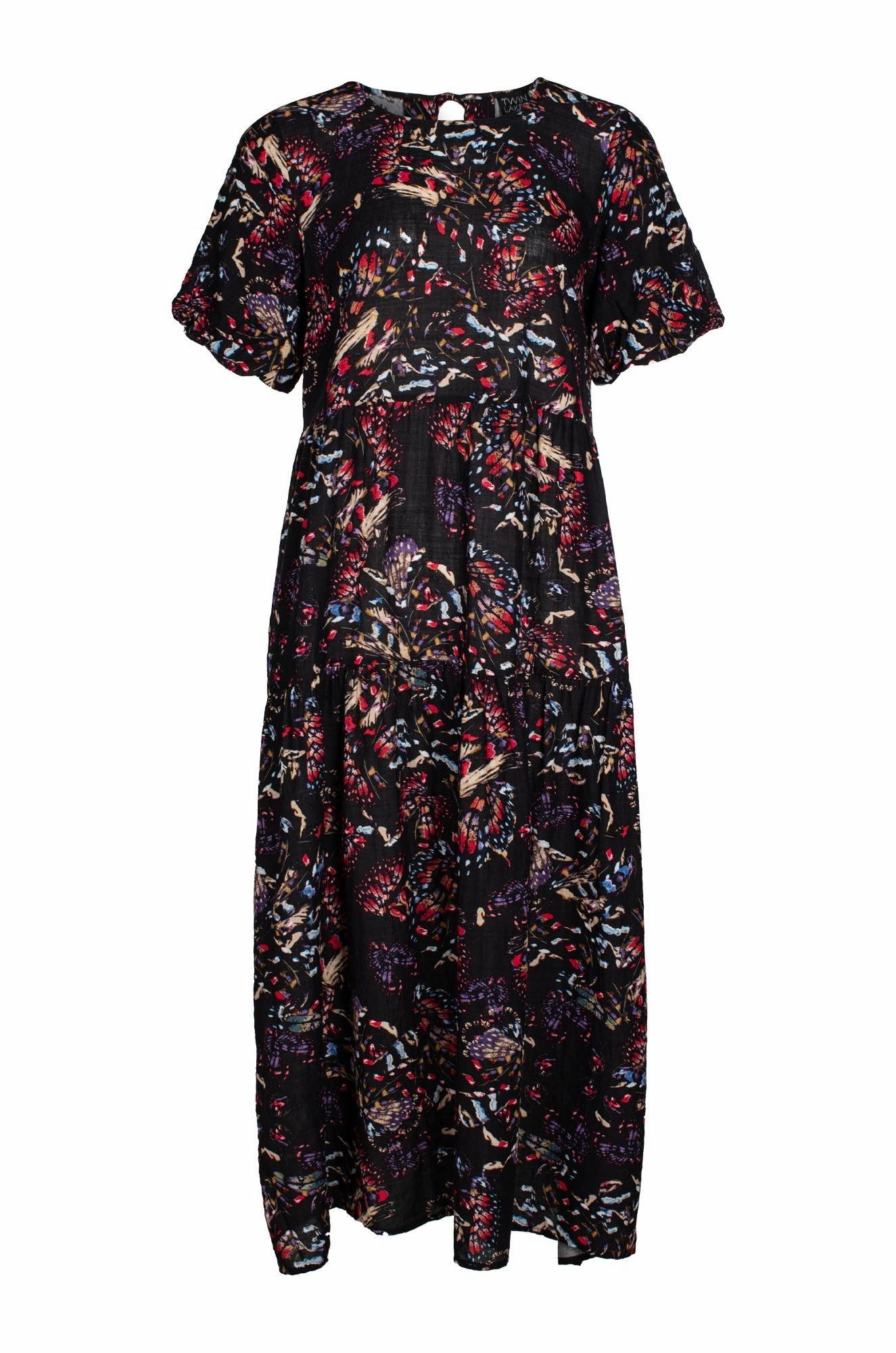 Midi Summer Dress | MULTI BUTTERFLY | 6542C1 Kind Light