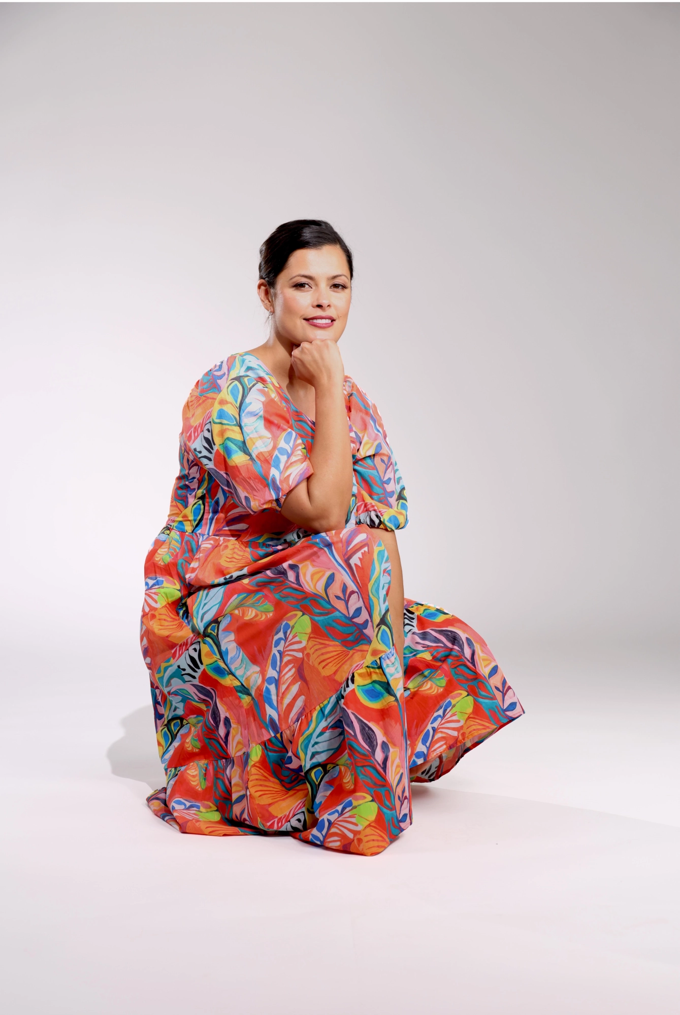 Midi Sundress | Artist Palms | 6521C1 Polished Wear