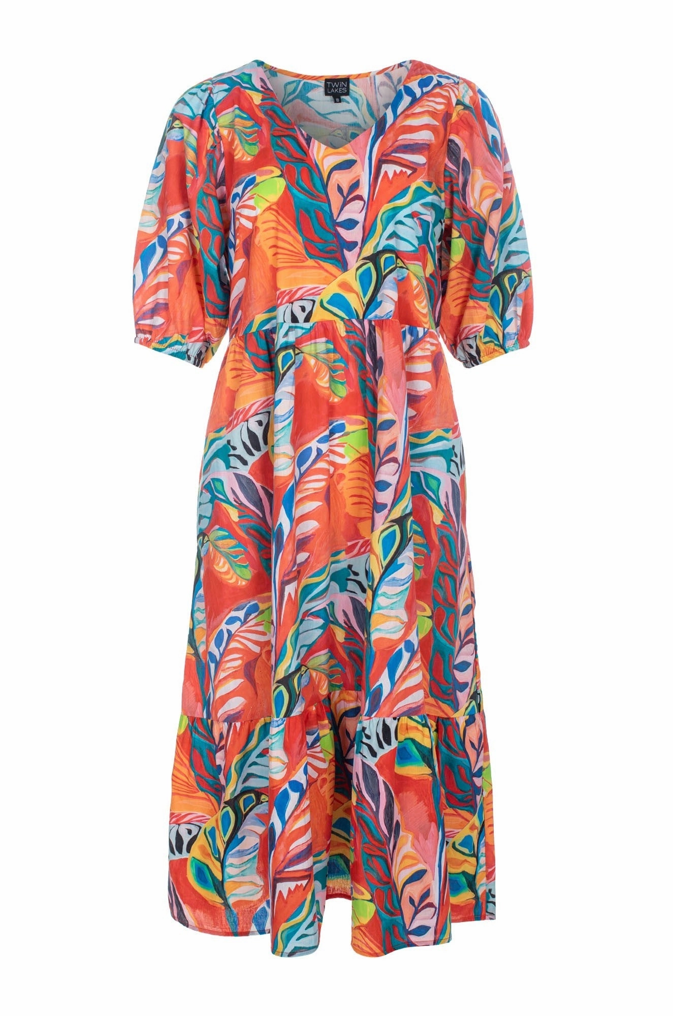 Midi Sundress | Artist Palms | 6521C1 Fast Chic Light Wear