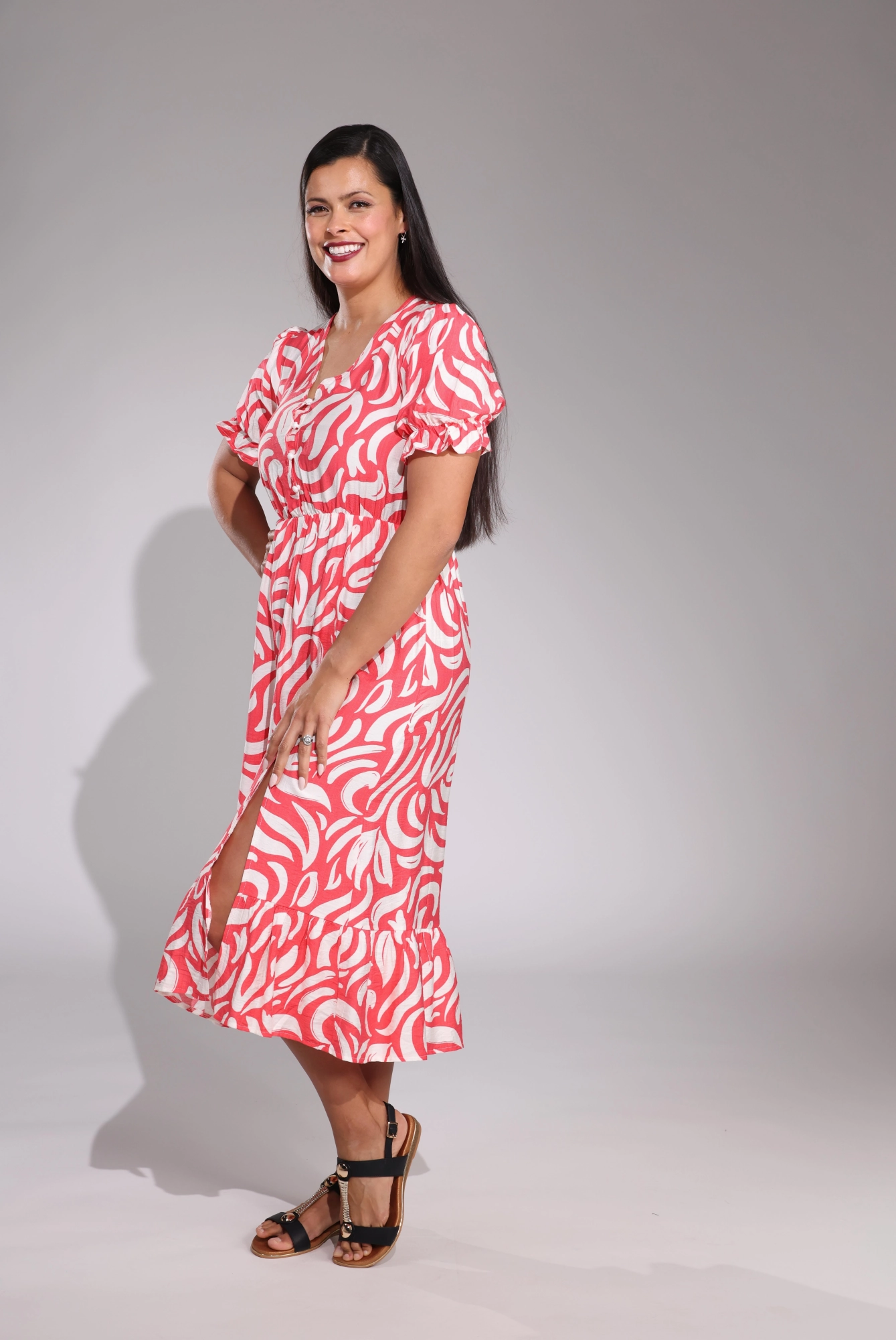 Midi Sundress | Coral Curves | 0106C1 Light Fit