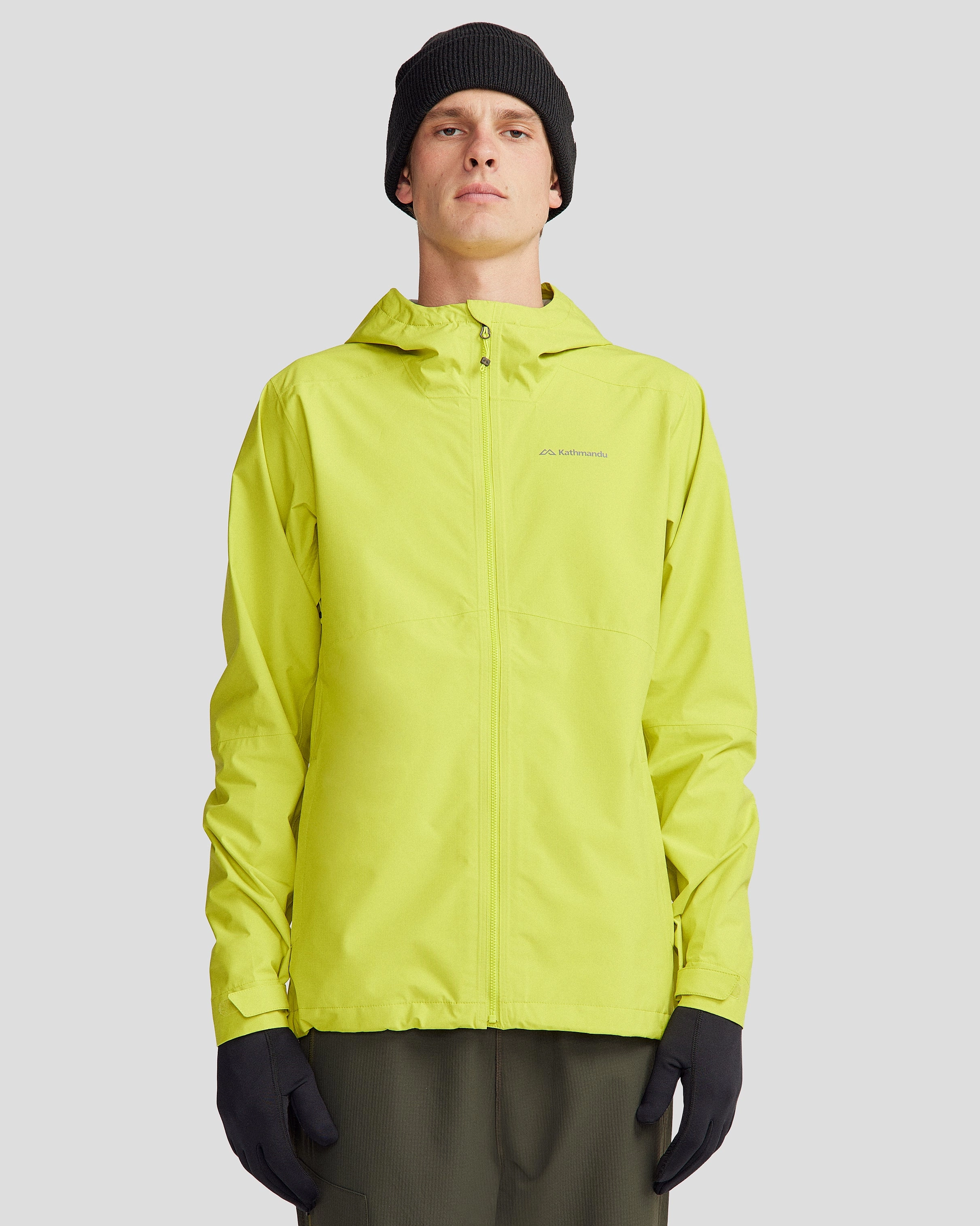 Eco Friendly Waterproof Fabric Men's Trailhead Stretch 2.5L Rain Jacket - Bright Moss