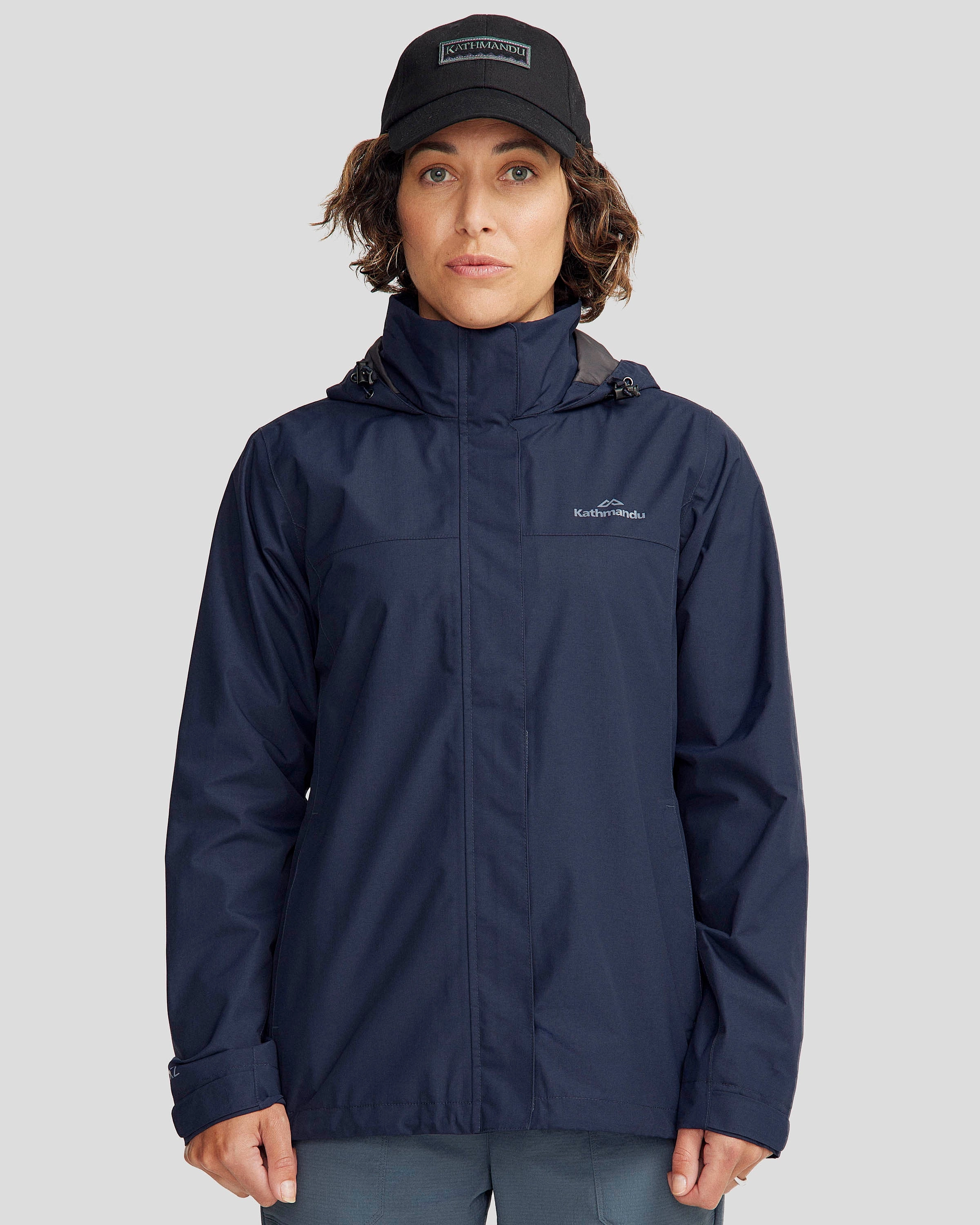 Everyday apparel Stormproof Zipper Women's Andulo 2-layer Rain Jacket - Pure Navy