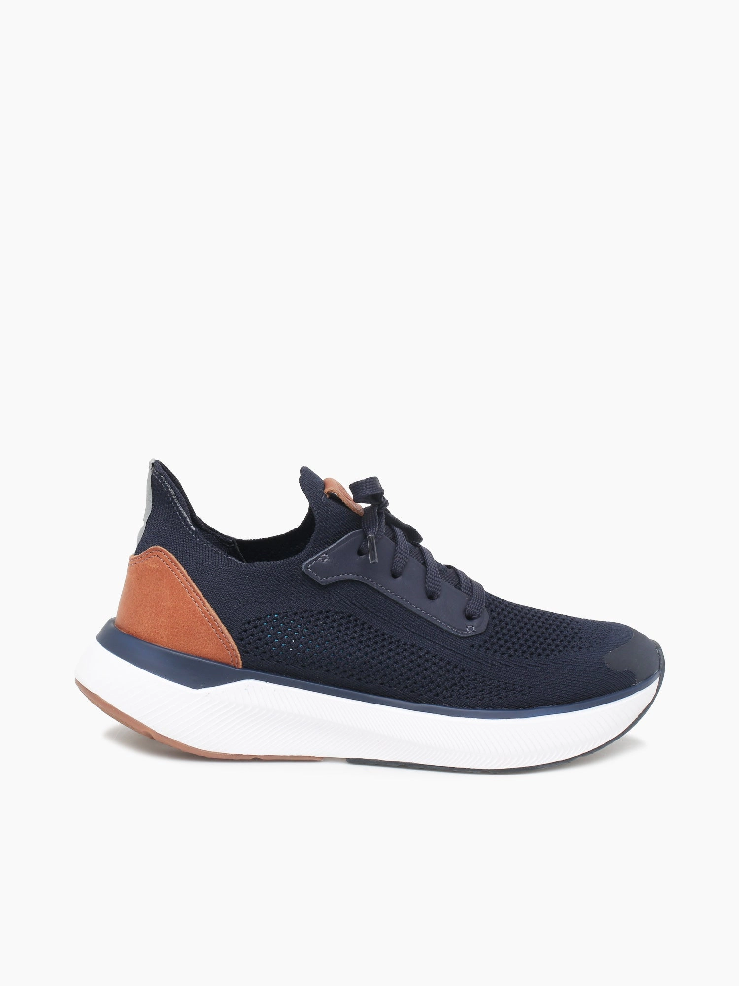 Miles Knit Laceup Navy Knit Airflow Circulation Channels