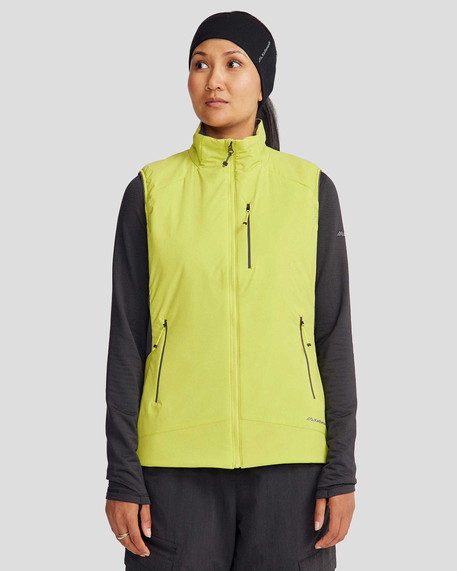 Women's Seeker PrimaLoft? Active Vest - Bright Moss Minimal Detail Water Based Coating
