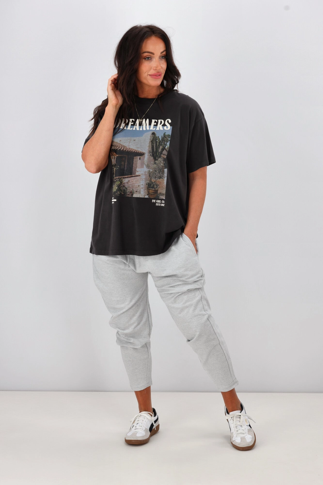 Silent Theory Flow Pant Grey Marle Stretch Fit Daily Routine