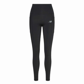 New Balance - Women's Sleek Pocket High Rise Leggings (WP41275 BK) Chilly Day Ready