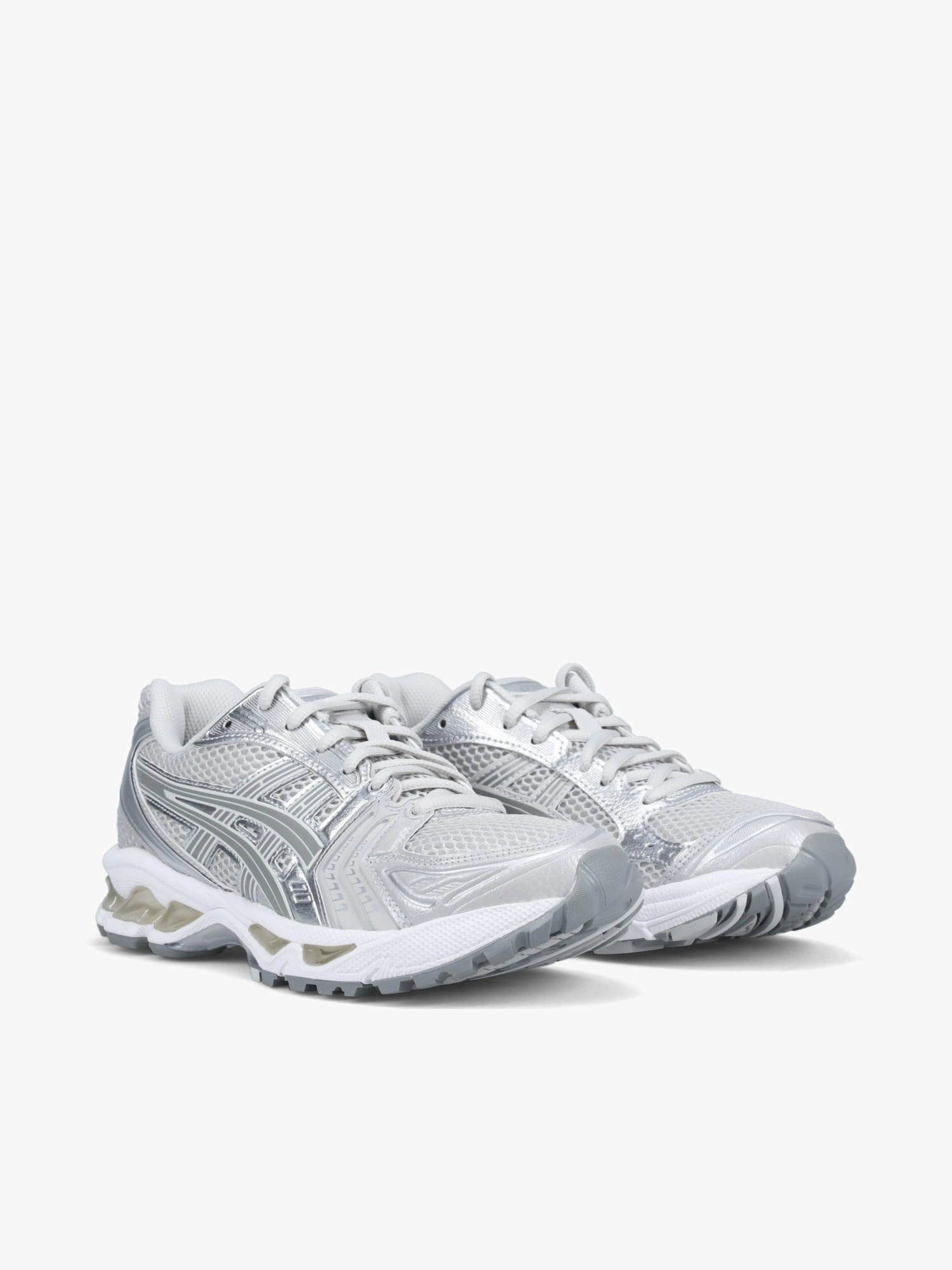 Sleek Outline Gelkayano Cloud Grey Clay grey mesh