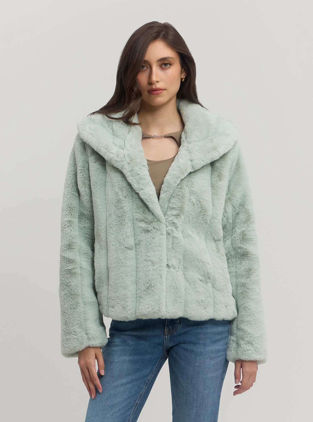Mint Green Oyster Sophy Jacket Vegan Safe Outer Chill Piece