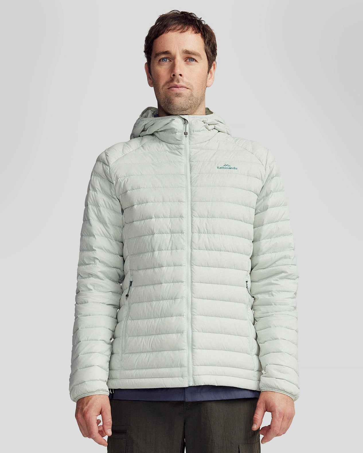 Mns Heli Down Hooded Jacket v3 - Light Sage AbrasionResistantSurface