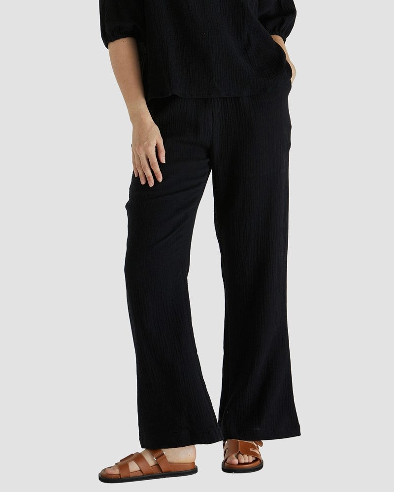 Sass Henny Pants Black Run Fit Premium Comfort