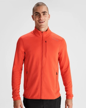 Ripstop Fabric Technology Versatile Layering Options Men's Seeker Fleece Jacket - Hut Orange