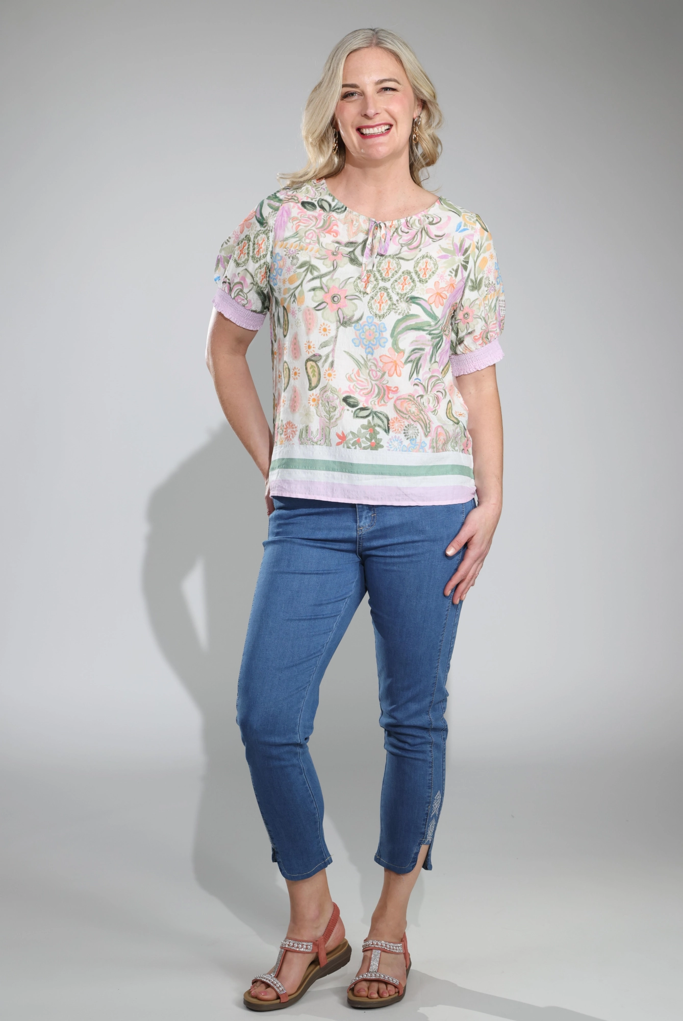 Easy Option Party Look Luxury Capri Jeans | DARK INDIGO | 6983C1