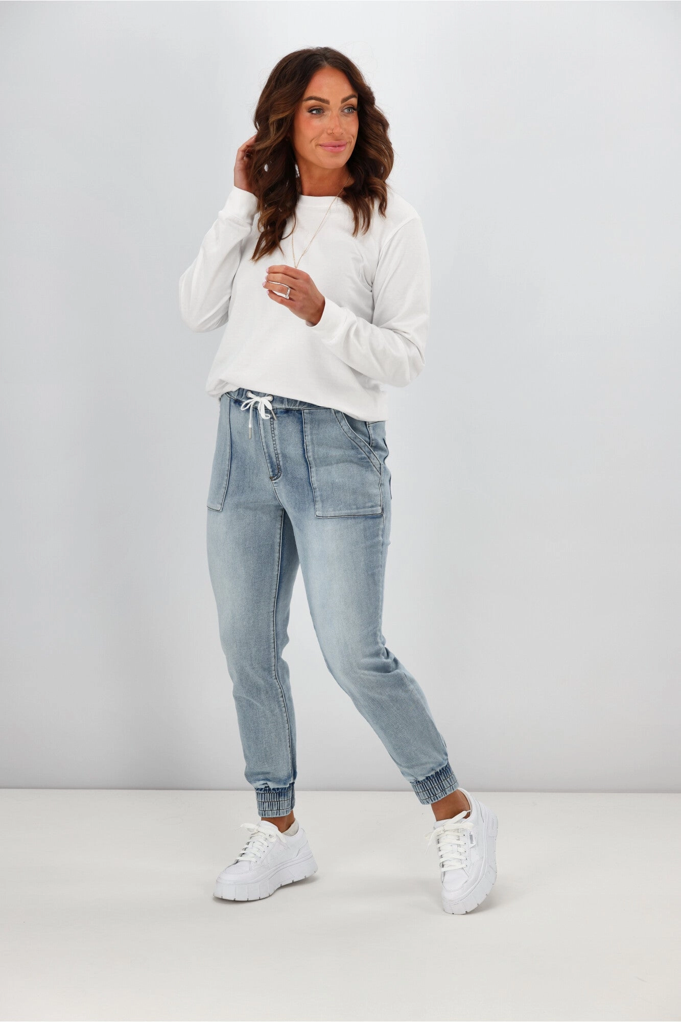 Moisture Managing For Kids Thermal Warm Shine On Label Daytona Knit Denim Jogger