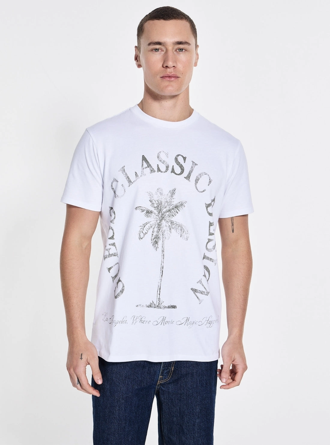 Eco White Basic Classic Design T-Shirt UVProtection Coating LatticeKnit