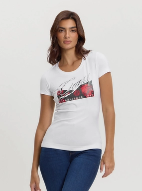 Eco White Roses T-Shirt PolishedFinish