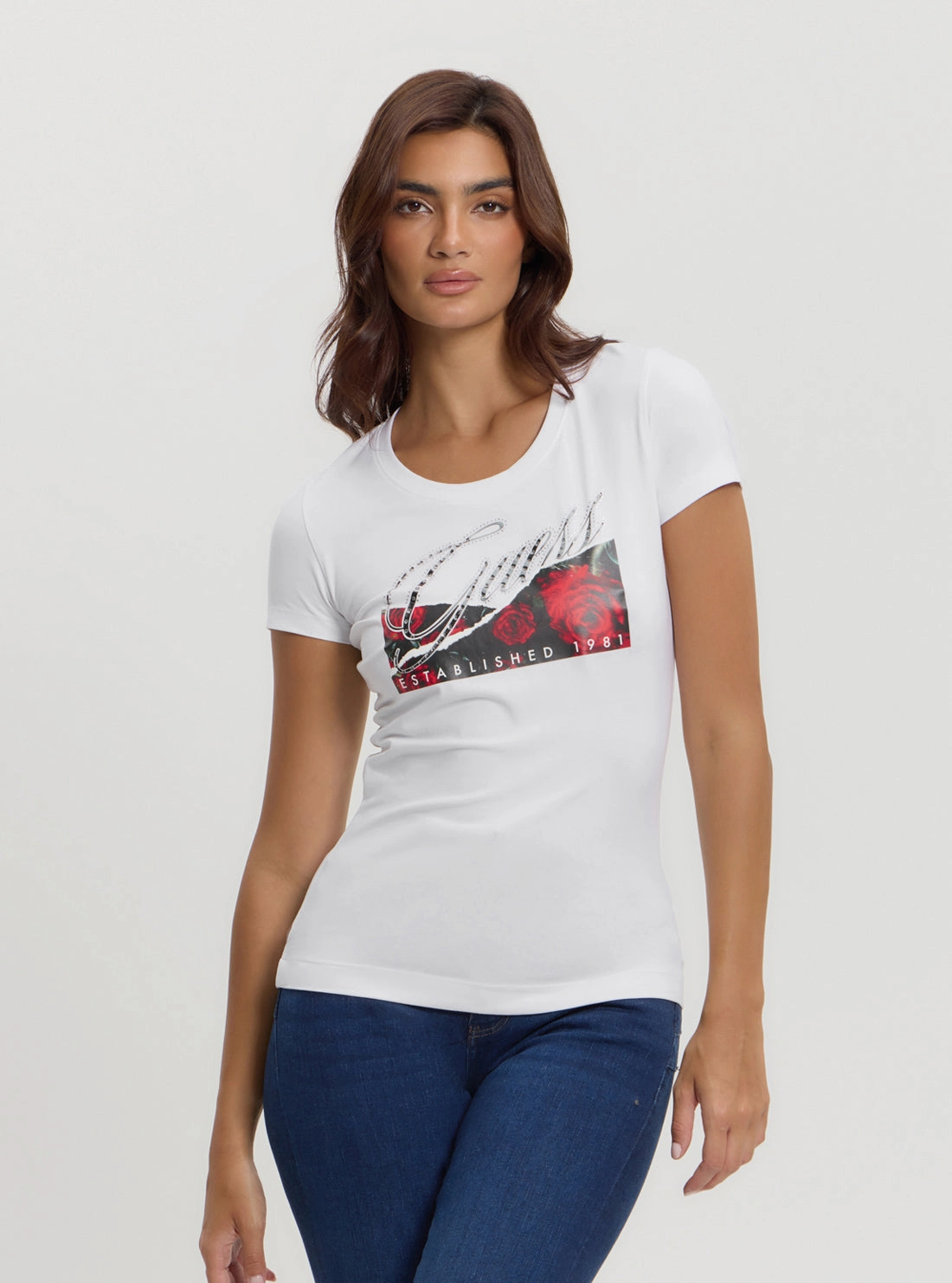 Eco White Roses T-Shirt Seamless Design