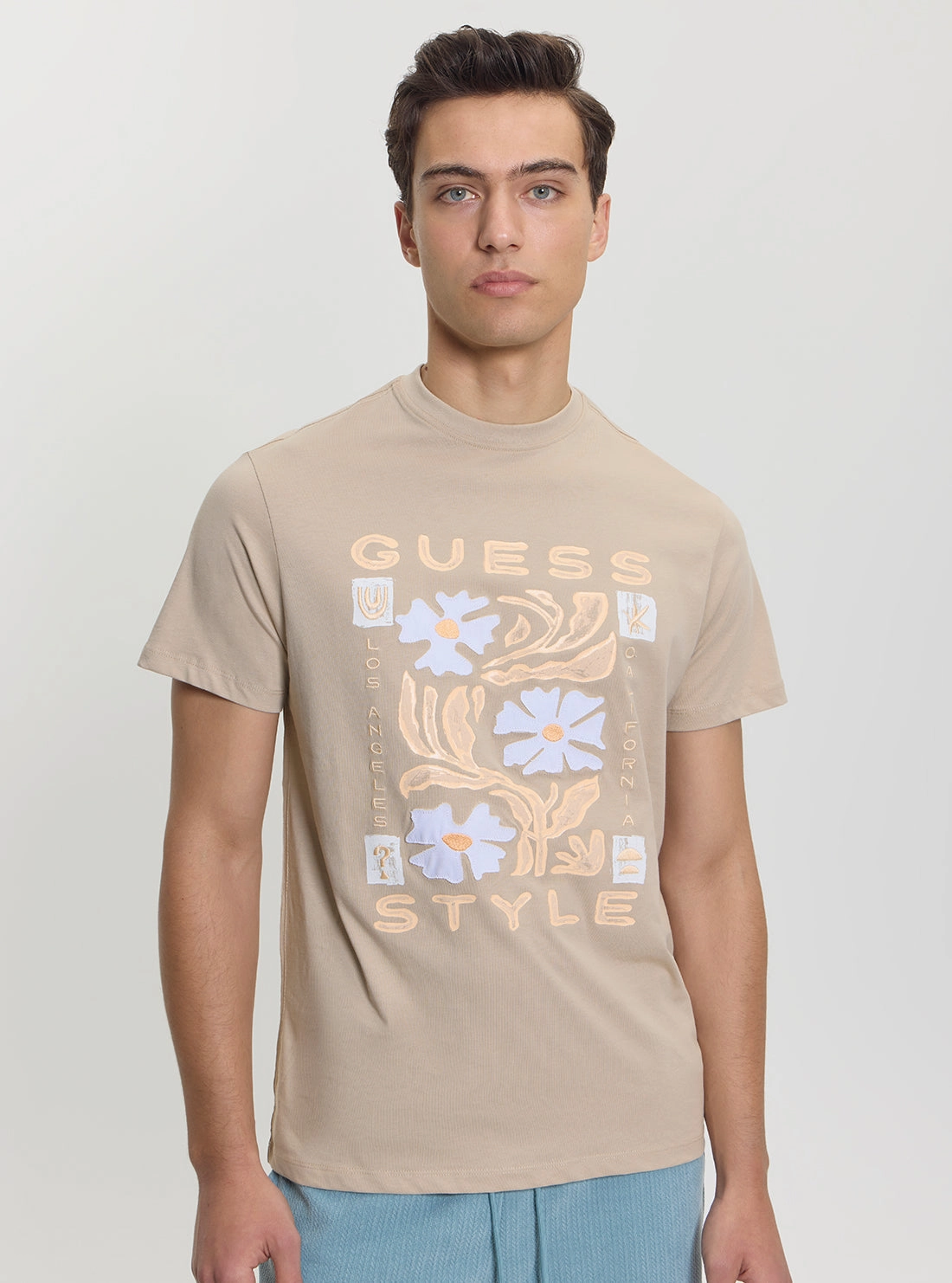 Eco Beige Guess Style T-Shirt Trendy Shirt