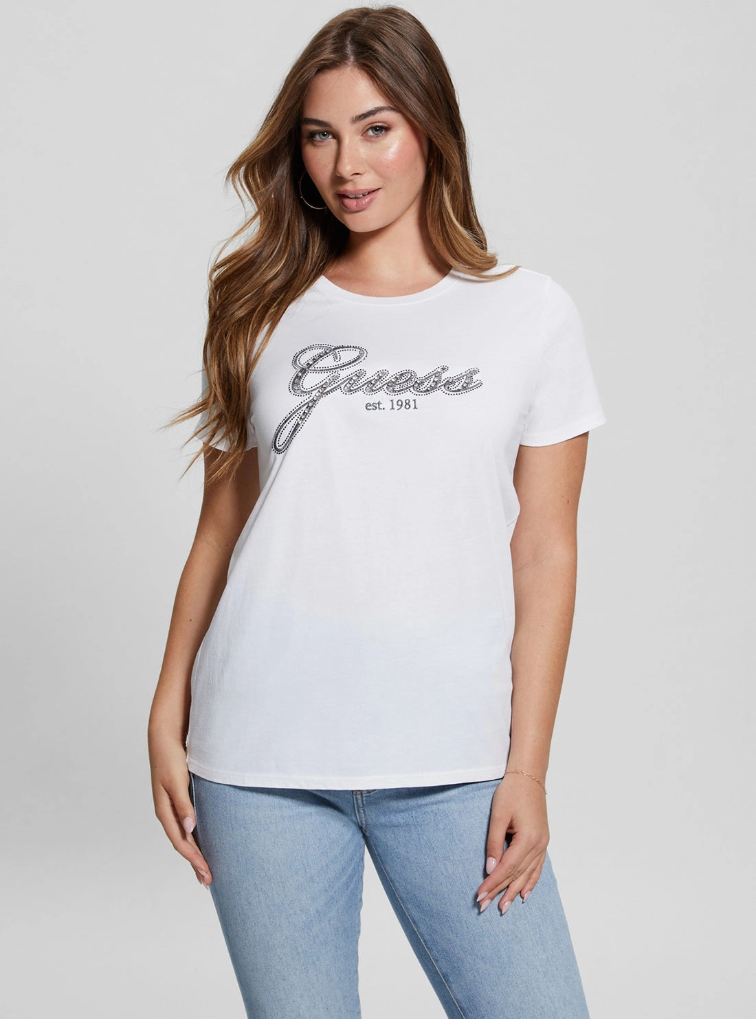 ContouredPanels White Glam Logo T-Shirt