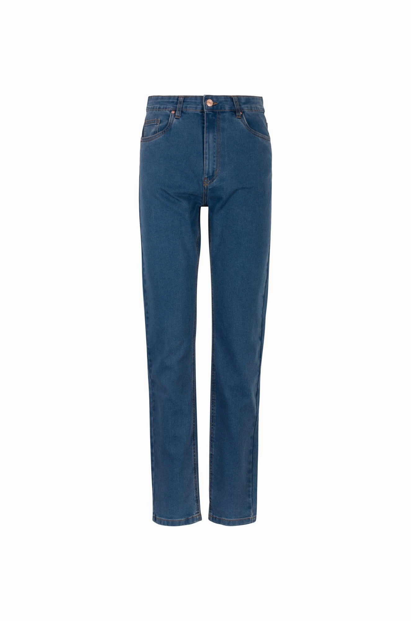 Acid Wash Effect Built For Life Mom fit Wonder Denim Tall Jeans | MID INDIGO | 6625B1