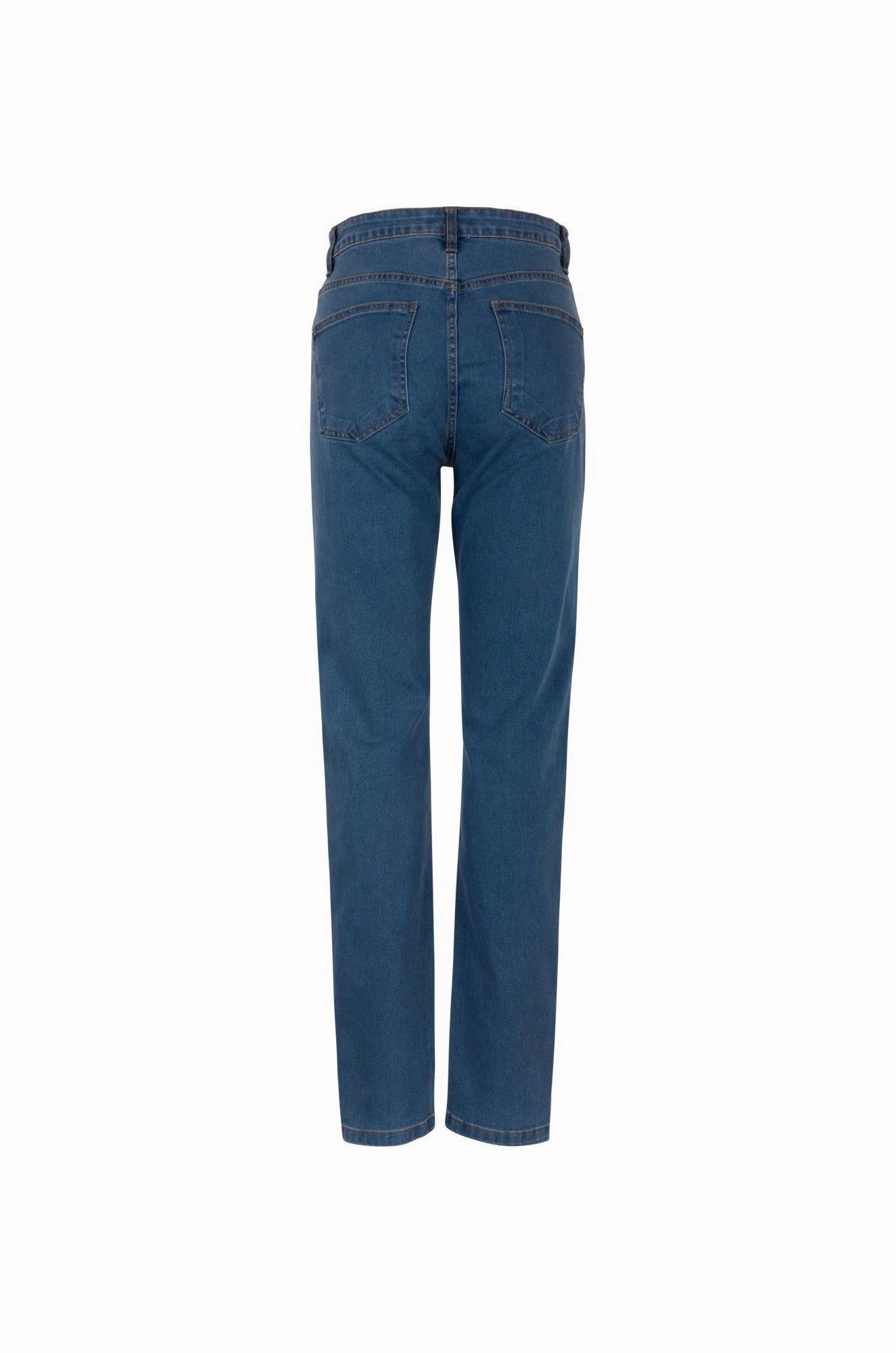 Mom fit Wonder Denim Tall Jeans | MID INDIGO | 6625B1 Office Friendly Minimalist Design