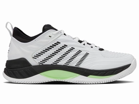 09072-184-M | HYPERCOURT SUPREME 2 CLAY | WHITE/BLACK/SOFT NEON GREEN Anti   Bacterial