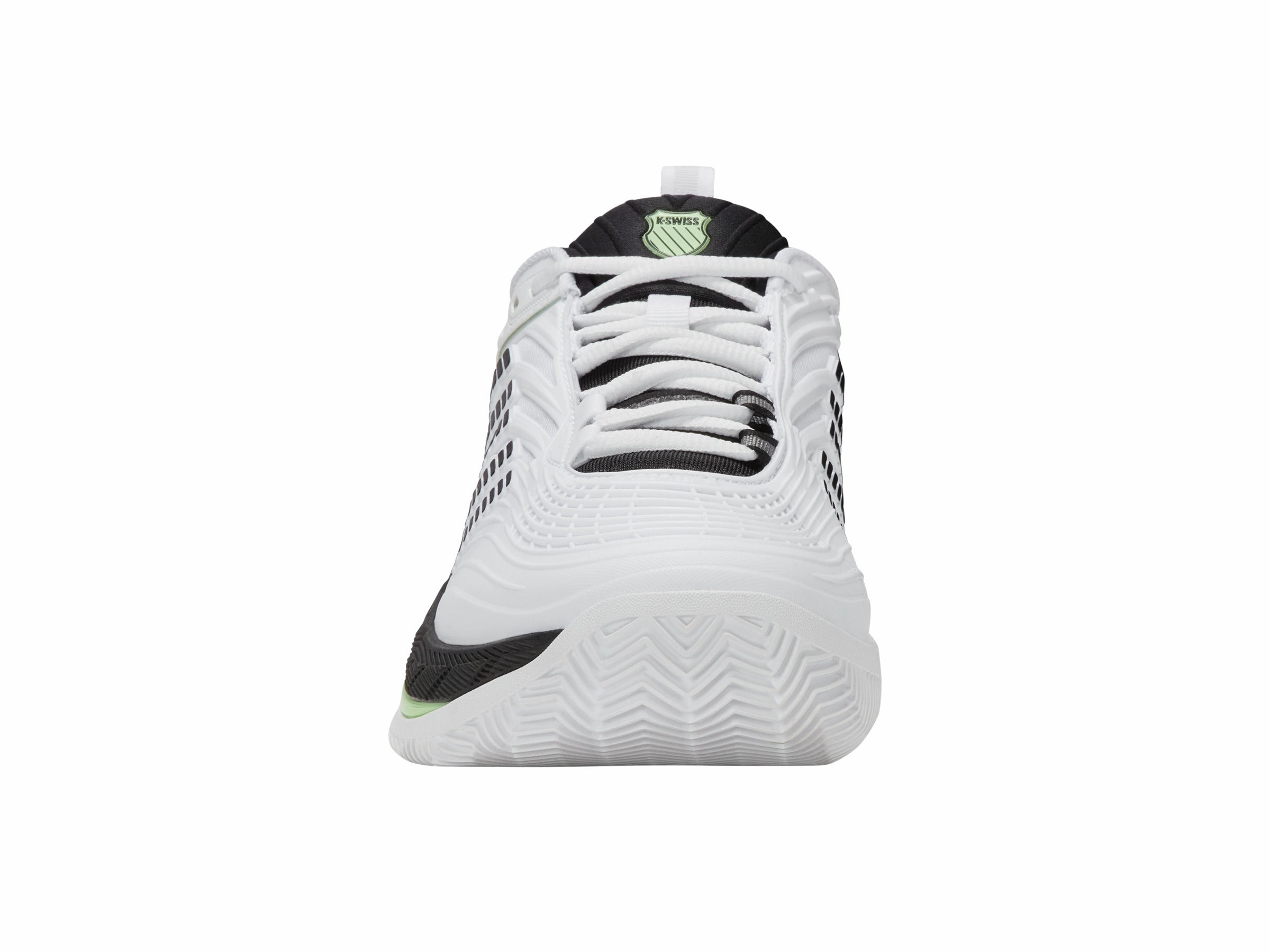 09072-184-M | HYPERCOURT SUPREME 2 CLAY | WHITE/BLACK/SOFT NEON GREEN Aero Dynamic Silhouette Tension Dispersing Outsole