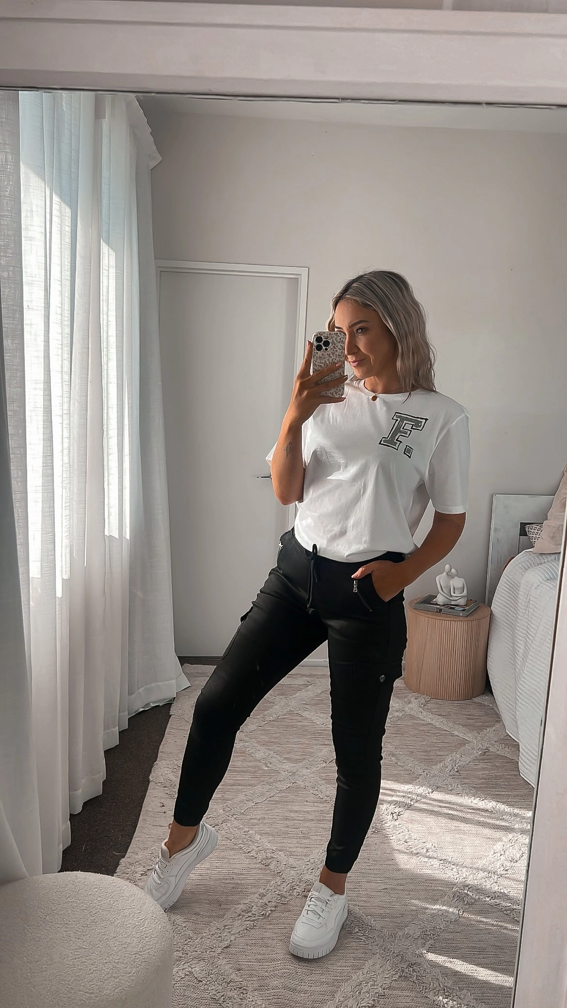 Wakee Denim Stevie Cargo Jean Black Indoor Exercise Maternity Wear Trend Seeker Rib Knit