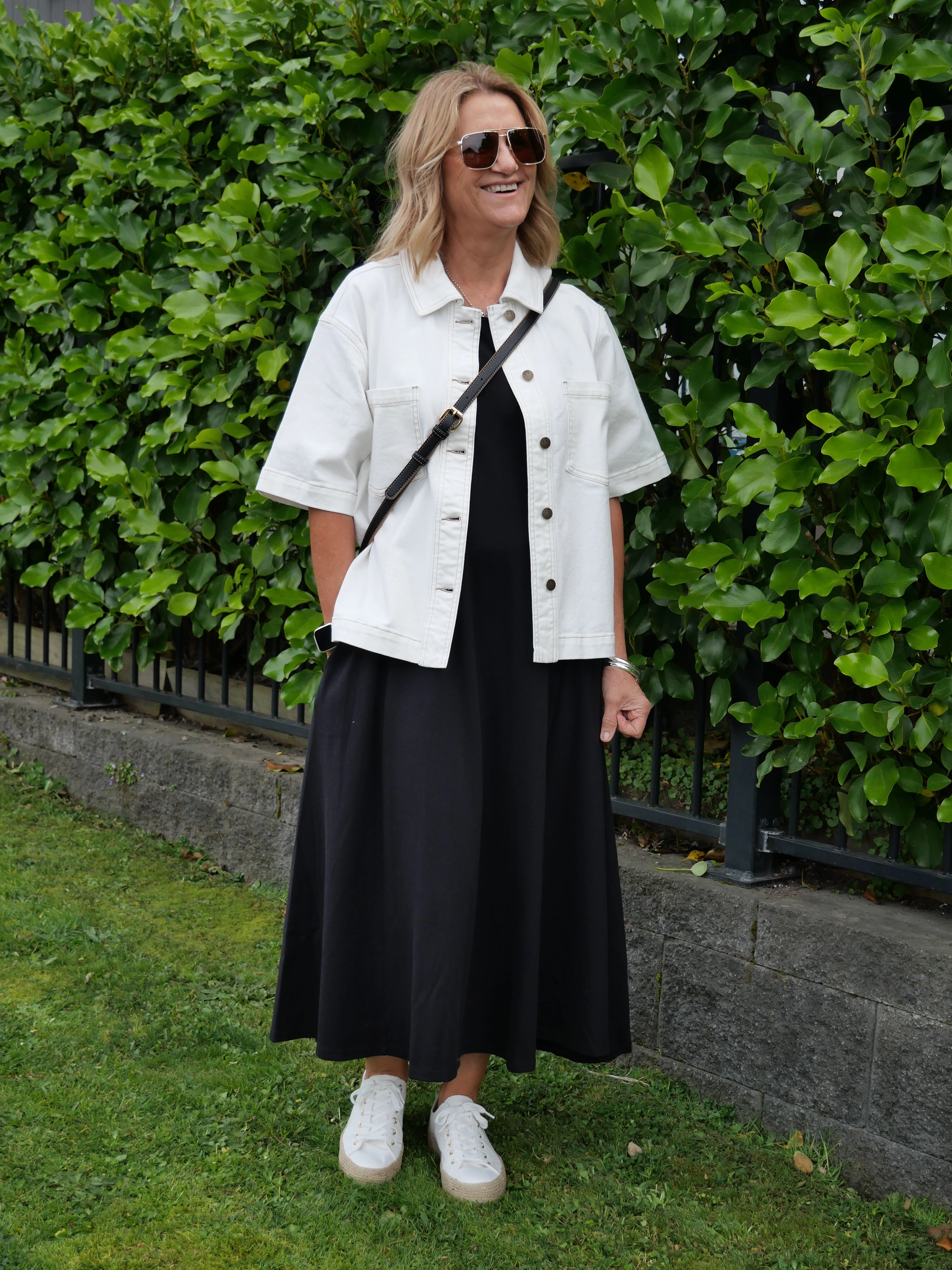 Recycled materials Hike Fit Shine On Label Nolan Short Sleeve Denim Shacket Natural