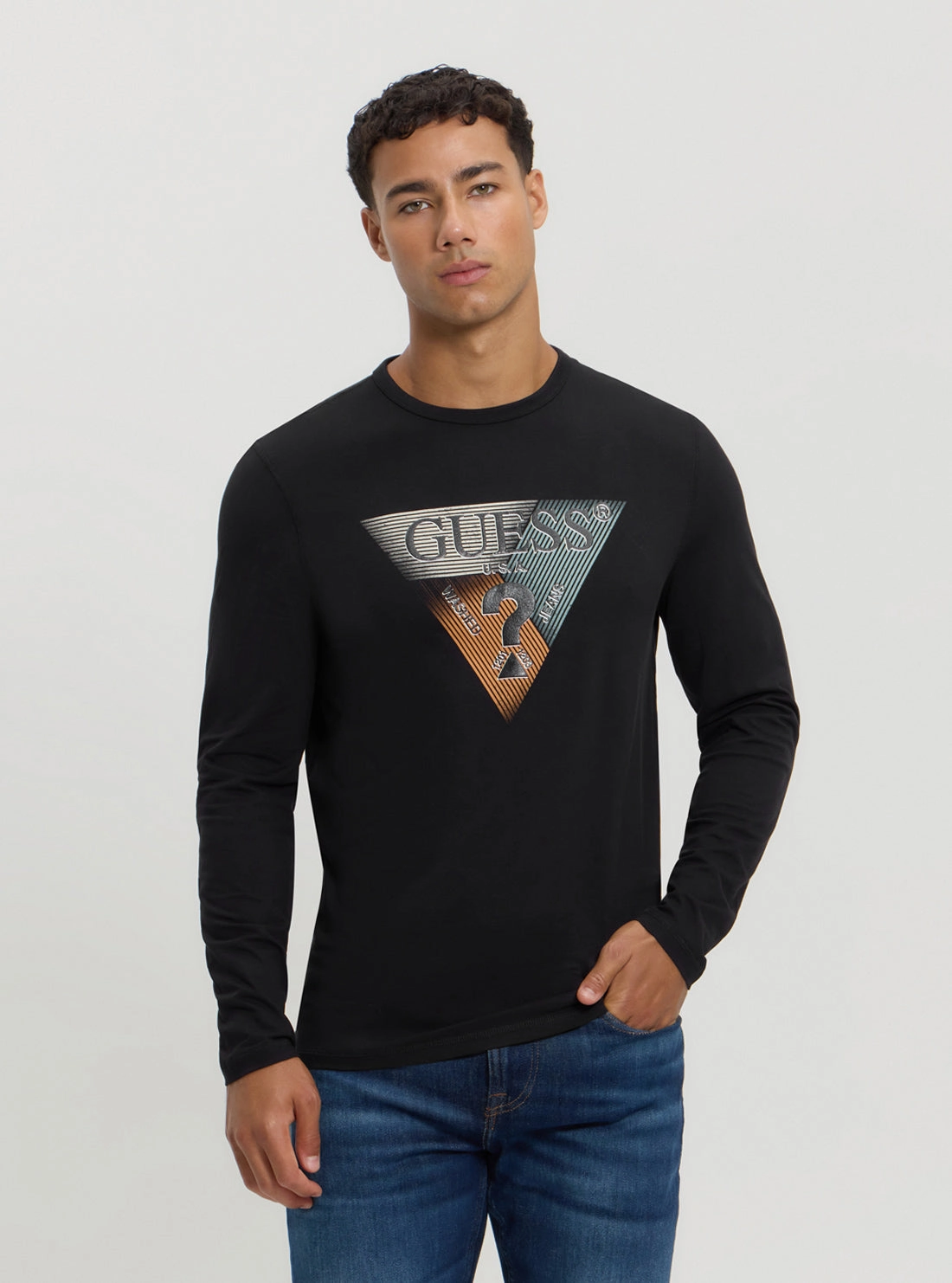 Microfiber texture Eco Black Logo T-Shirt