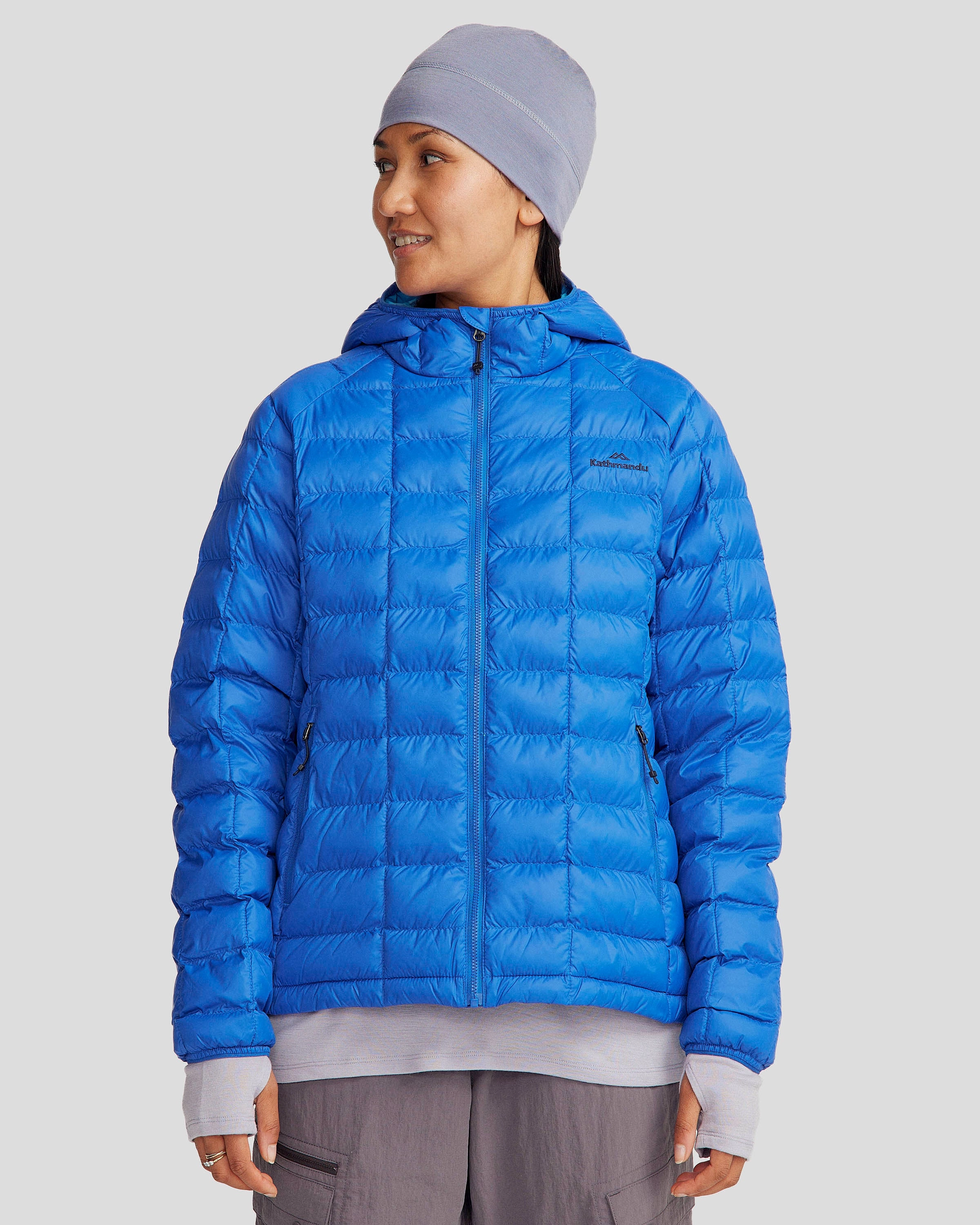 Comfy Layers Women's Heli Insulated Hooded Jacket - Peak Blue