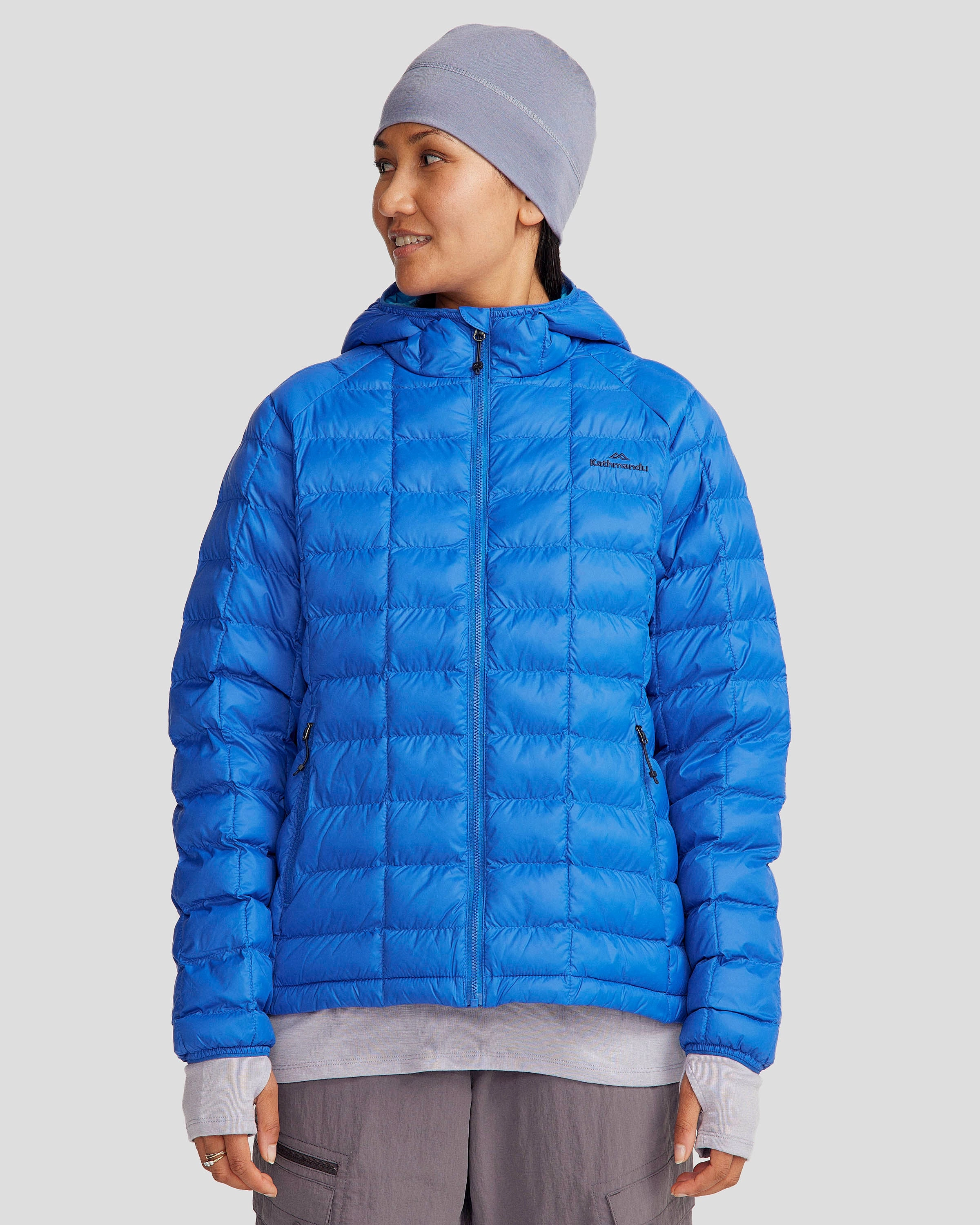 Women's Heli Insulated Hooded Jacket - Peak Blue QuickDry Fabric