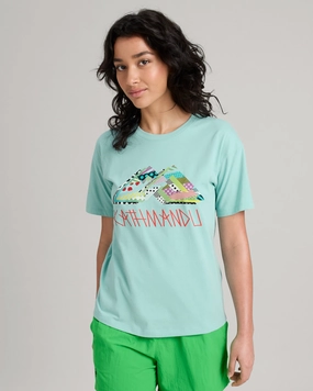 Jason Woodside Kathmandu Logo Women's T-shirt - Splash Textured Weave Pattern
