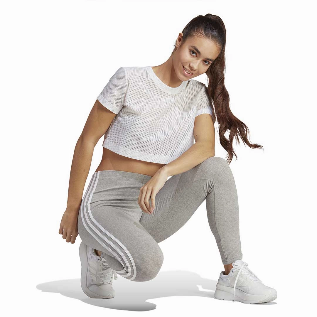 adidas - Women's Essentials 3 Stripes High Waisted Single Jersey Leggings (IC7152) SeamlessPocketDesign